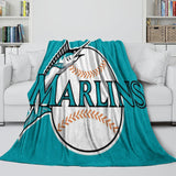 Load image into Gallery viewer, Miami Marlins Blanket Flannel Throw Room Decoration