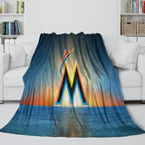 Load image into Gallery viewer, Miami Marlins Blanket Flannel Throw Room Decoration