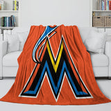 Load image into Gallery viewer, Miami Marlins Blanket Flannel Throw Room Decoration