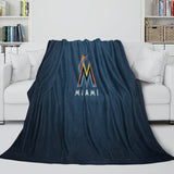 Load image into Gallery viewer, Miami Marlins Blanket Flannel Throw Room Decoration