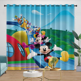 Charger l&#39;image dans la visionneuse de la galerie, Mickey Mouse Club House Curtains Dinosaur Blackout Window Drapes