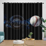 Charger l&#39;image dans la visionneuse de la galerie, Milwaukee Brewers Curtains Blackout Window Drapes Room Decoration