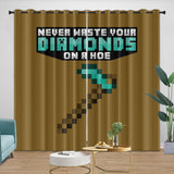 Charger l&#39;image dans la visionneuse de la galerie, Minecraft Curtains Blackout Window Drapes Kids Room Decoration