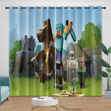 Charger l&#39;image dans la visionneuse de la galerie, Minecraft Curtains Blackout Window Drapes Kids Room Decoration