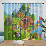 Charger l'image dans la visionneuse de la galerie, Minecraft Legends Curtains Blackout Window Drapes Room Decoration