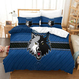 Charger l&#39;image dans la visionneuse de la galerie, Minnesota Timberwolves Bedding Set Duvet Cover Without Filler