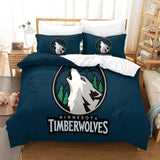 Charger l&#39;image dans la visionneuse de la galerie, Minnesota Timberwolves Bedding Set Duvet Cover Without Filler