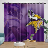 Load image into Gallery viewer, Minnesota Vikings Curtains Blackout Window Drapes Room Decoration