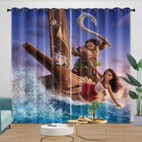 Charger l&#39;image dans la visionneuse de la galerie, Moana 2 Curtains Blackout Window Drapes Room Decoration