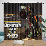 Charger l&#39;image dans la visionneuse de la galerie, Monster Jam Steel Titans Truck Curtains Blackout Window Drapes