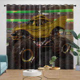 Charger l&#39;image dans la visionneuse de la galerie, Monster Jam Steel Titans Truck Curtains Blackout Window Drapes