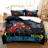 Charger l&#39;image dans la visionneuse de la galerie, Monster Truck Bedding Set Pattern Quilt Cover Without Filler