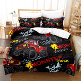 Charger l&#39;image dans la visionneuse de la galerie, Monster Truck Bedding Set Pattern Quilt Cover Without Filler