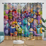 Load image into Gallery viewer, Monsters University Curtains Blackout Window Drapes Room Decoration