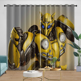 Charger l'image dans la visionneuse de la galerie, Movie Bumblebee Curtains Pattern Blackout Window Drapes Room Decoration