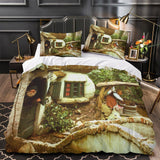 Load image into Gallery viewer, Mushroom House Bedding Set Pattern Quilt Cover