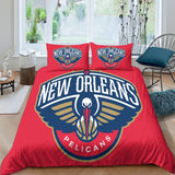 Charger l&#39;image dans la visionneuse de la galerie, New Orleans Pelicans Bedding Set Duvet Cover Without Filler