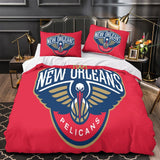 Charger l&#39;image dans la visionneuse de la galerie, New Orleans Pelicans Bedding Set Duvet Cover Without Filler