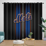 Charger l&#39;image dans la visionneuse de la galerie, New York Mets Curtains Blackout Window Drapes Room Decoration