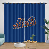 Charger l&#39;image dans la visionneuse de la galerie, New York Mets Curtains Blackout Window Drapes Room Decoration