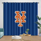 Charger l&#39;image dans la visionneuse de la galerie, New York Mets Curtains Blackout Window Drapes Room Decoration