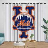 Charger l&#39;image dans la visionneuse de la galerie, New York Mets Curtains Blackout Window Drapes Room Decoration