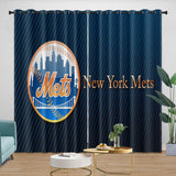 Charger l&#39;image dans la visionneuse de la galerie, New York Mets Curtains Blackout Window Drapes Room Decoration