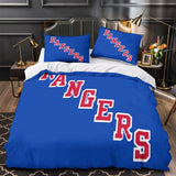 Charger l&#39;image dans la visionneuse de la galerie, New York Rangers Bedding Set Quilt Duvet Cover Without Filler