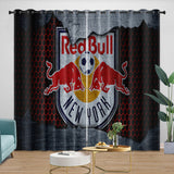 Load image into Gallery viewer, New York Red Bulls Curtains Blackout Window Drapes Room Decoration