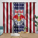 Load image into Gallery viewer, New York Red Bulls Curtains Blackout Window Drapes Room Decoration