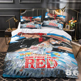 Charger l&#39;image dans la visionneuse de la galerie, One Piece Film Red Bedding Set Kids Quilt Duvet Cover Without Filler