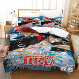 Charger l&#39;image dans la visionneuse de la galerie, One Piece Film Red Bedding Set Pattren Quilt Duvet Cover Without Filler
