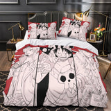 Charger l&#39;image dans la visionneuse de la galerie, One Piece Film Red Bedding Set Pattren Quilt Duvet Cover Without Filler