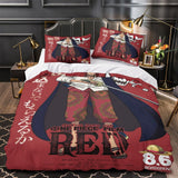 Charger l&#39;image dans la visionneuse de la galerie, One Piece Film Red Bedding Set Pattren Quilt Duvet Cover Without Filler
