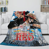 Load image into Gallery viewer, One Piece Film Red Blanket Pattern Flannel Throw Room Decoration