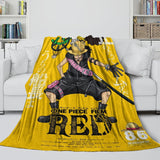 Load image into Gallery viewer, One Piece Film Red Blanket Pattern Flannel Throw Room Decoration