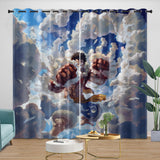 Load image into Gallery viewer, One Piece Film Red Curtains Blackout Window Drapes Kids Room Decoration