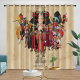 Load image into Gallery viewer, One Piece Film Red Curtains Pattern Blackout Window Drapes Room Decoration