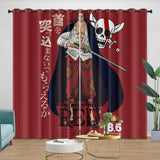 Load image into Gallery viewer, One Piece Film Red Curtains Pattern Blackout Window Drapes Room Decoration