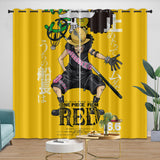 Load image into Gallery viewer, One Piece Film Red Curtains Pattern Blackout Window Drapes Room Decoration
