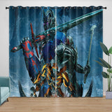 Charger l&#39;image dans la visionneuse de la galerie, Optimus Prime Curtains Pattern Blackout Window Drapes