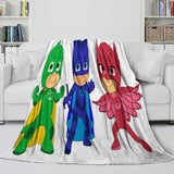 Charger l&#39;image dans la visionneuse de la galerie, PJ Masks Blanket Pattern Flannel Throw Room Decoration