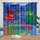 Charger l&#39;image dans la visionneuse de la galerie, PJ Masks Curtains Pattern Blackout Window Drapes Room Decoration