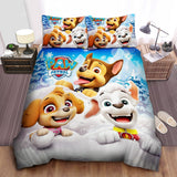 Charger l'image dans la visionneuse de la galerie, Paw Patrol Playing With Snow Bedding Set Duvet Covers Without Filler