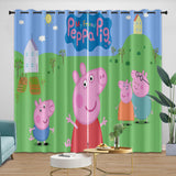Load image into Gallery viewer, Peppa Pig Curtains Pattern Blackout Window Drapes
