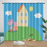 Load image into Gallery viewer, Peppa Pig Curtains Pattern Blackout Window Drapes