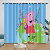 Load image into Gallery viewer, Peppa Pig Curtains Pattern Blackout Window Drapes