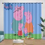 Load image into Gallery viewer, Peppa Pig Curtains Pattern Blackout Window Drapes