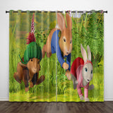 Load image into Gallery viewer, Peter Rabbit Curtains Pattern Blackout Window Drapes