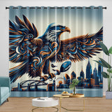 Charger l&#39;image dans la visionneuse de la galerie, Philadelphia Eagles Curtains Blackout Window Drapes Room Decoration